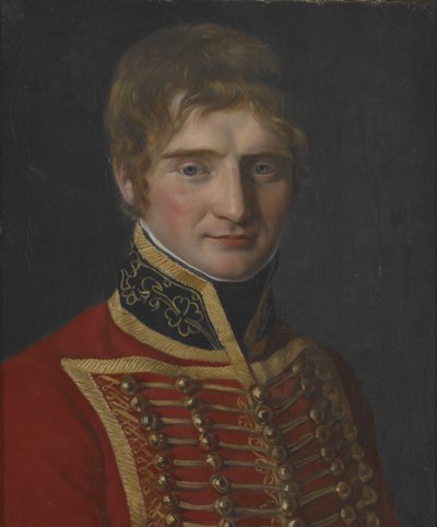 Retrato de un hombre en traje militar (óleo sobre lienzo) de Jacques Louis David