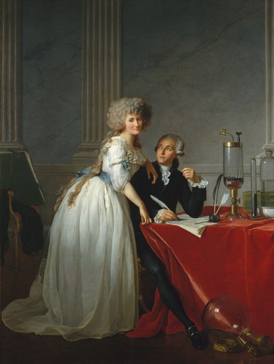 Retrato del Químico Francés Antoine Laurent Lavoisier con su Esposa de Jacques Louis David