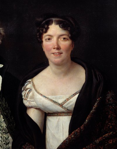 Retrato de Madame Mongez (1775-1855), esposa del arqueólogo Mongez (detalle) de Jacques Louis David