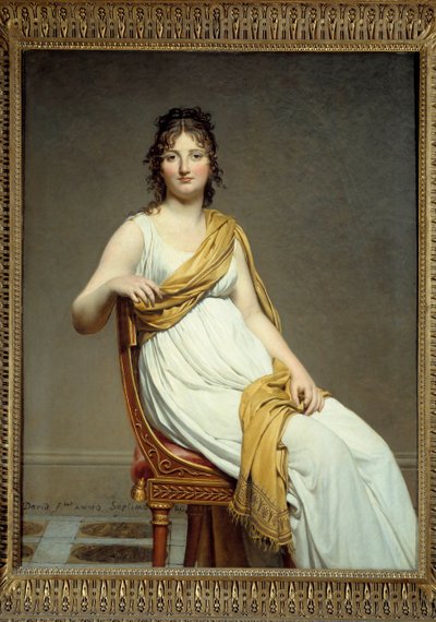 Retrato de Madame Raymond Verninac (1780-1827) hermana de Eugène Delacroix de Jacques Louis David