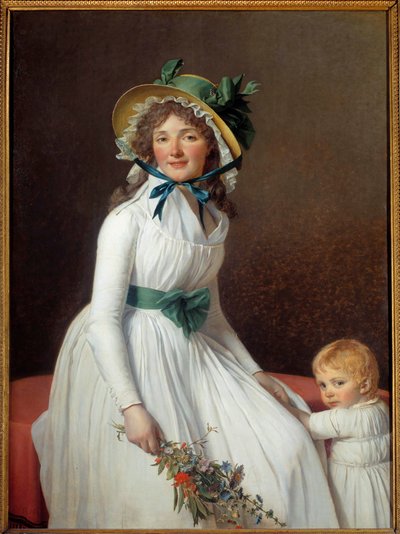 Retrato de Madame Seriziat con su hijo Emile de Jacques Louis David