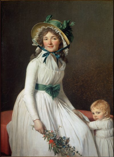 Retrato de Madame Seriziat, hermana del artista con su hijo Emile de Jacques Louis David