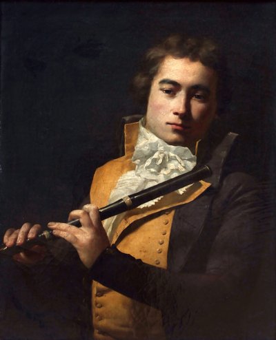 Retrato del compositor y flautista François Devienne 1759-1803 de Jacques Louis David