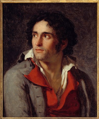 Presunto retrato del carcelero del pintor Jacques Louis David en prisión tras la caída de Robespierre en 1794 de Jacques Louis David