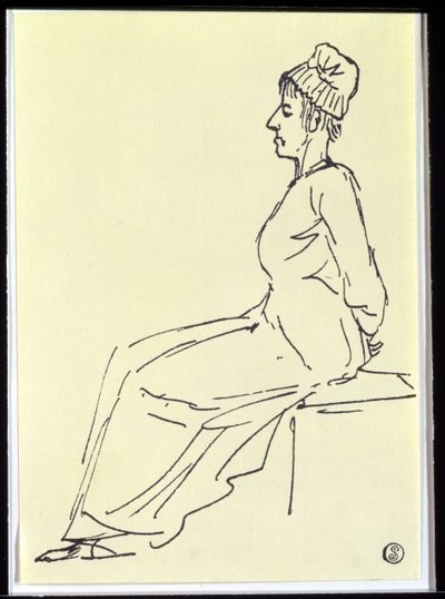 La reina María Antonieta (1755-93) camino a su ejecución, 1793 de Jacques Louis David