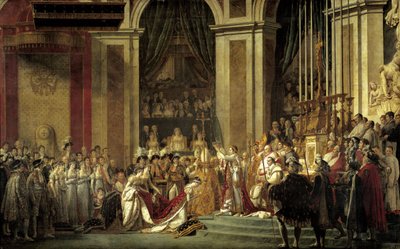 Sacramentado Emperador Napoleón I y Coronación de la Emperatriz Josefina en Nuestra Señora el 2 de diciembre de Jacques Louis David
