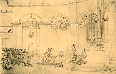 Boceto para La coronación de Napoleón de Jacques Louis David