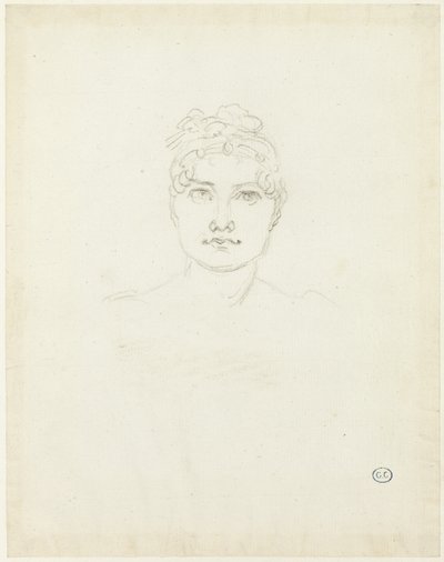Boceto de cabeza de mujer de Jacques Louis David