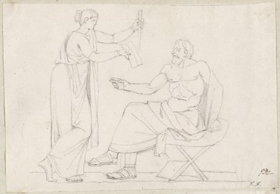 Sócrates y Diotima de Jacques Louis David