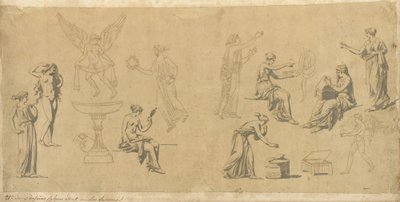 Estudios de Mujeres Clásicas, con Eros de Jacques Louis David