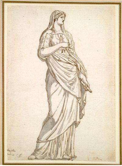 Estudio de la estatua de Sabina de la Villa Medici de Jacques Louis David