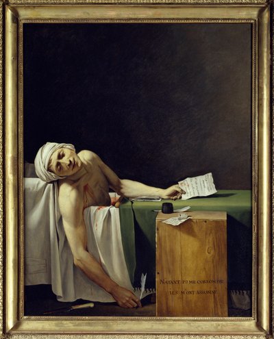 La muerte de Marat (Jean-Paul Marat asesinado) de Jacques Louis David