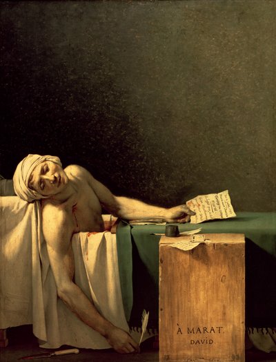 La muerte de Marat de Jacques Louis David