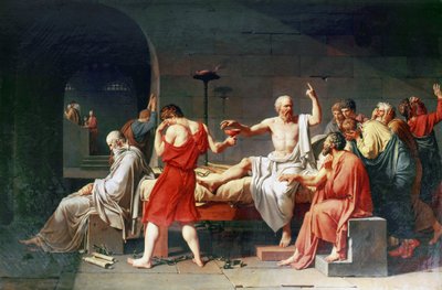 La muerte de Sócrates, siglo IV a.C., 1787 de Jacques Louis David