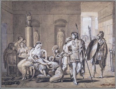 La partida de Héctor de Jacques Louis David