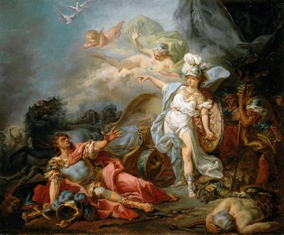 La lucha entre Marte y Minerva, ca. 1771 de Jacques Louis David