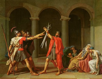 El juramento de los Horacios, 1784 de Jacques Louis David
