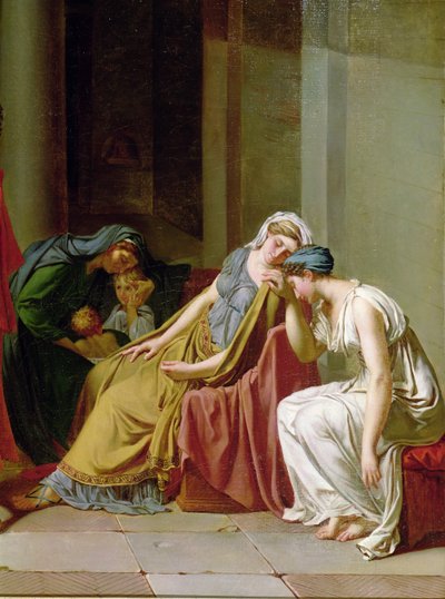El juramento de los Horacios (detalle) de Jacques Louis David