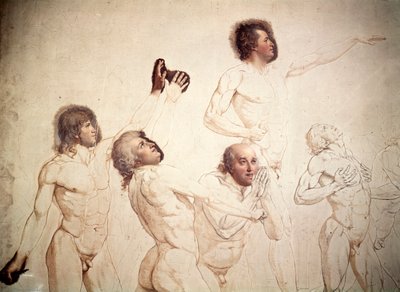 El juramento del juego de pelota (detalle), 1791-1792 de Jacques Louis David