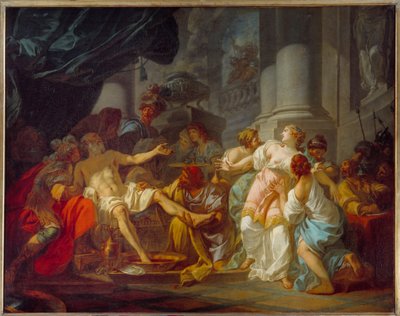 La muerte de Séneca (4 a.C. - 65 d.C.), filósofo romano de Jacques Louis David