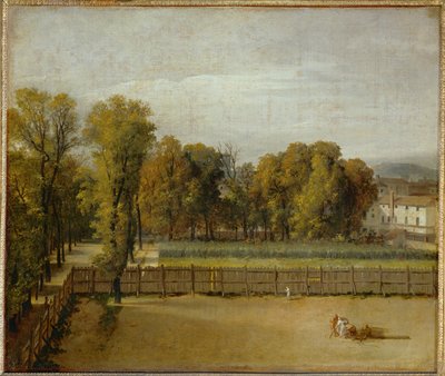 Vista del Jardín de Luxemburgo en París ... de Jacques Louis David