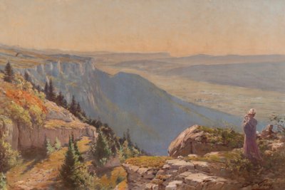 La meseta de Vercors (vista desde Les Ramées) (Óleo sobre lienzo) de Jacques Louis Gay