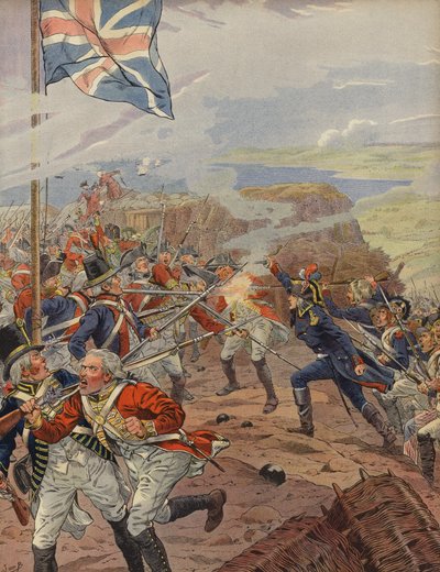 Napoleón Bonaparte liderando el ataque en el Sitio de Tolón de Jacques Marie Gaston Onfray de Breville (Job)