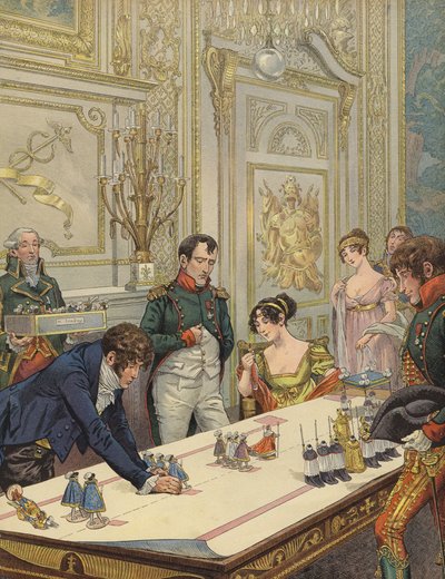 Napoleón y Josefina preparándose para su coronación de Jacques Marie Gaston Onfray de Breville (Job)