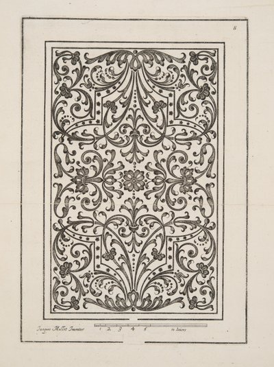 Diseño para Parterre, del Theatre des Plans et Jardinages, pub.1652 de Jacques Mollet