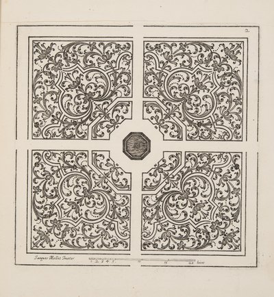 Diseño para Parterre, del Theatre des Plans et Jardinages, pub.1652 de Jacques Mollet