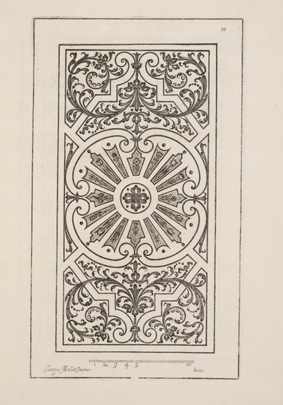 Diseño para Parterre, de Theatre des Plans et Jardinages, pub.1652 de Jacques Mollet