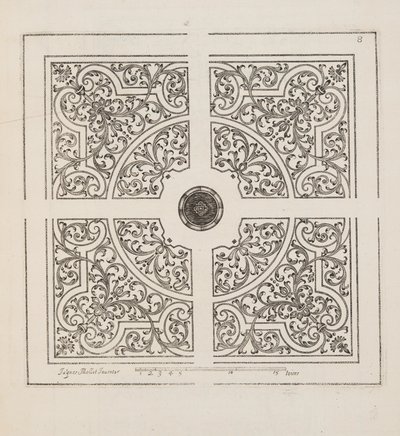 Diseño para Parterre, del Theatre des Plans et Jardinages, pub.1652 de Jacques Mollet