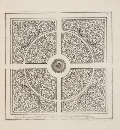 Diseño para Parterre, de Theatre des Plans et Jardinages, pub.1652 de Jacques Mollet