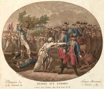 Valentía de las parisinas el 5 de octubre de 1789: dedicado a las mujeres de Jacques Philippe Caresme