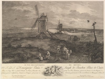 Segunda vista de los alrededores de Brujas IIe. Vue des environs de Bruges de Jacques Philippe Le Bas