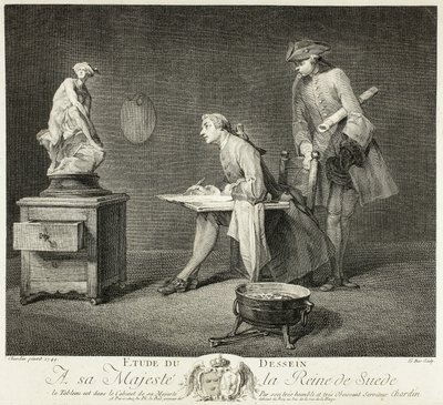 La lección de dibujo de Jacques Philippe Le Bas