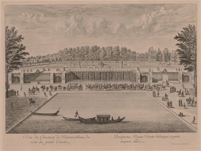 Castillo de Fontainebleau desde el Gran Canal de Jacques Rigaud