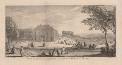 Vista del Castillo de Seaux desde el Paseo de Diana de Jacques Rigaud