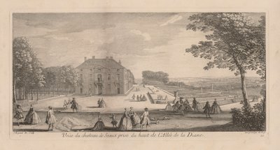 Vista del Château de Sceaux desde el Paseo de Diana de Jacques Rigaud