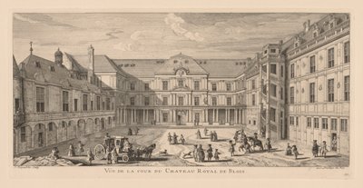 Vista del patio del Castillo de Blois de Jacques Rigaud