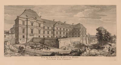 Vista del Castillo Real de Blois, tomada desde el lado del campo de Jacques Rigaud