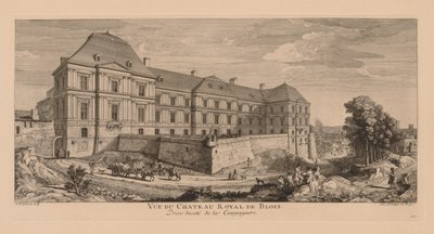 Vista del Castillo Real de Blois, tomada desde el lado del campo de Jacques Rigaud