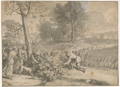 Caza de conejos y patos de Jacques Stella (attributed to)