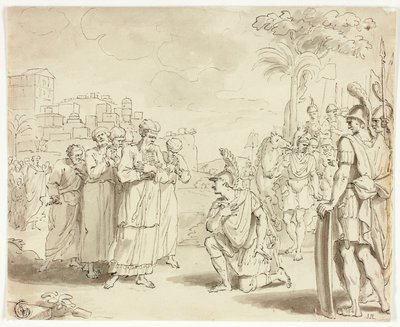 Alejandro ante el Sumo Sacerdote de Jacques Stella