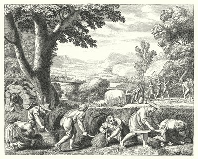 Escena de cosecha de Jacques Stella