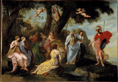 Minerva en las Musas de Jacques Stella