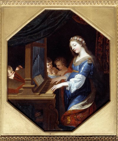 Santa Cecilia tocando el órgano de Jacques Stella