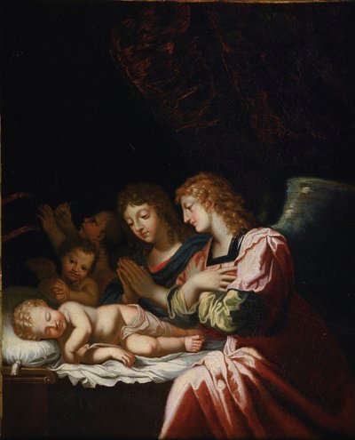La adoración de los ángeles de Jacques Stella