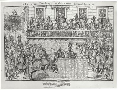 Torneo donde Enrique II recibió una herida fatal, 30 de junio de 1559 de Jacques Tortorel