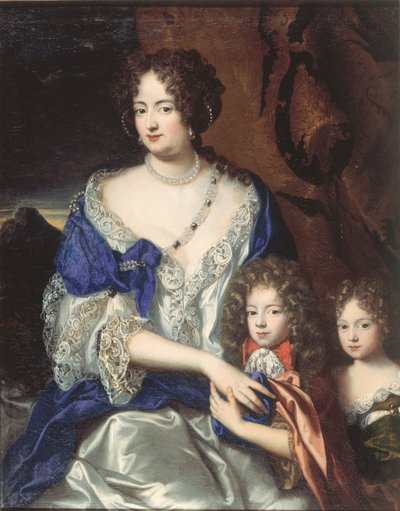Duquesa Sofía Dorotea de Brunswick y Luneburgo con sus hijos Jorge y Sofía Dorotea de Jacques Vaillant